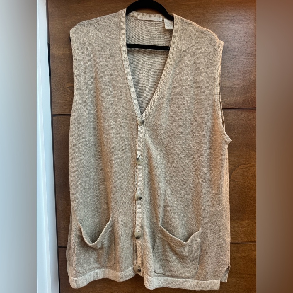 Vintage Perry Ellis Cream Knit Top